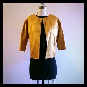 VINTAGE Gold Silk Jacket / handmade